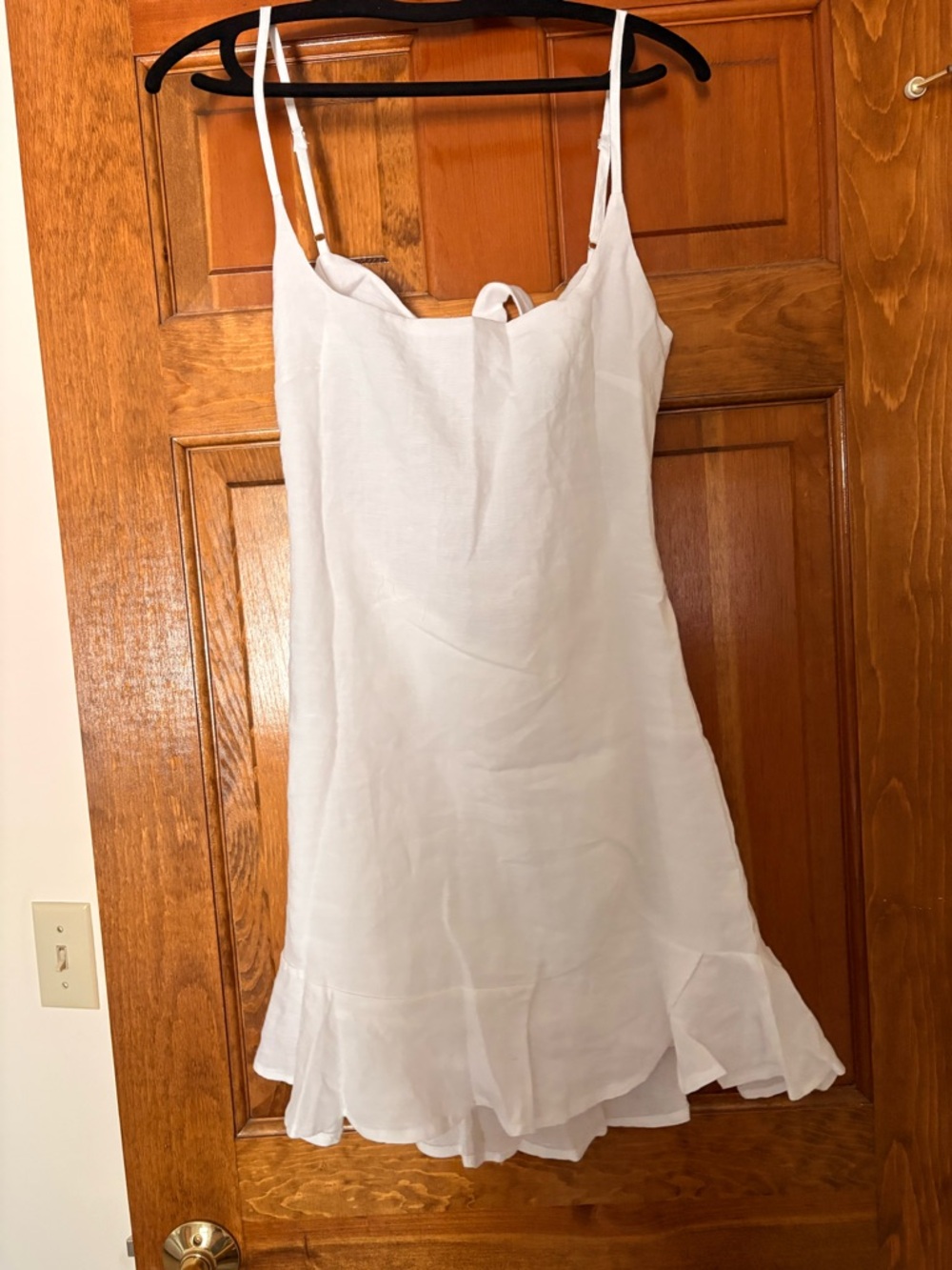 Olivaceous White Linen Dress
